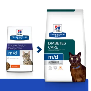 HILL'S PD Prescription Diet Feline m/d 3kg - Sucha karma dla kotów - miniaturka - grafika 2