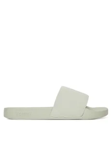 Tommy Jeans Klapki Flag Pool Slide Patent EN0EN02901 Zielony - Klapki i japonki damskie - miniaturka - grafika 1