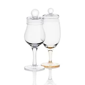 Kieliszki - Amber Glass zestaw 2 degustacyjnych kieliszków do whisky z pokrywkami - miniaturka - grafika 1