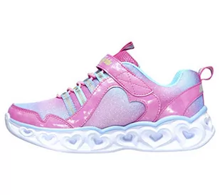 Skechers Dziewczęce sneakersy Heart Lights Rainbow Lux, Pink Multi Sparkle Mesh Multi, 33.5 EU - Buty dla dziewczynek - miniaturka - grafika 1