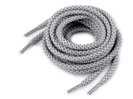 Akcesoria obuwnicze - Sznurówki do butów, bluz,130 cm, biało-szary - miniaturka - grafika 1