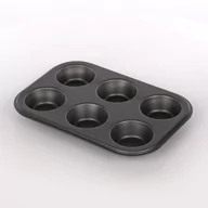 Formy do ciast - Altom FORMA BLACHA DO MUFFINÓW 6-GNIAZDOWA NON-STICK SZARA (990-57) 5902882002415 - miniaturka - grafika 1