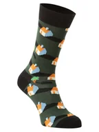Skarpetki damskie - Happy Socks - skarpety z drobnej dzianiny, zielony|wielokolorowy - miniaturka - grafika 1