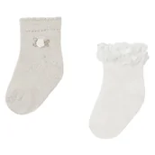 Skarpetki dla dzieci - Zestaw 2 par wysokich skarpet dziecięcych Mayoral 10655 Beżowy - miniaturka - grafika 1