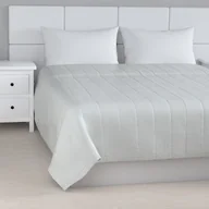 Narzuty - Dekoria Narzuta pikowana w pasy gołębi srebrny z połyskiem szer.260 × dł.210 cm Damasco 500-141-77 - miniaturka - grafika 1
