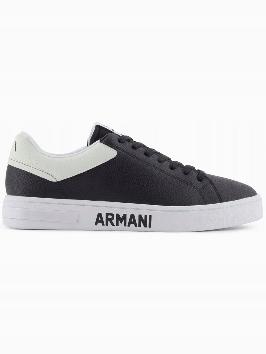 Sneakersy męskie skórzane Armani Exchange XUX216 XV854 czarny - Shoes: 41