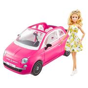 Lalki dla dziewczynek - Mattel, Barbie Lalka z fiatem - miniaturka - grafika 1