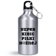 Shakery i bidony sportowe - Butelka/bidon 400 ml z napisem: Super Kibic Piłki Nożnej, piłka nożna + imię, 14 - miniaturka - grafika 1