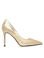 Czółenka - Eva Minge Szpilki EMAN-SLT1548-3 Złoty - miniaturka - grafika 1