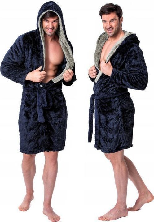 Tutumi Szlafrok męski Jordan Navy Grey L