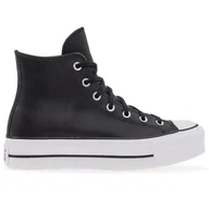 Trampki damskie - Buty Converse Chuck Taylor All Star Lift Platform Leather 561675C - czarne - miniaturka - grafika 1