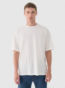 Męski t-shirt basic Outhorn OTHWAW24TTSHM2157 - biały - Koszulki męskie - miniaturka - grafika 1
