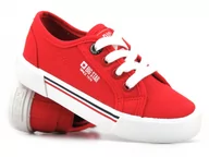 Buty dla dziewczynek - Trampki dziecięce na gumowej podeszwie - BIG STAR JJ374172, czerwone - Big Star - miniaturka - grafika 1