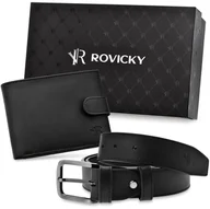 Paski - Zestaw Portfel Męski Rfid + Pasek W Pudełku Na Prezent Komplet Prezentowy - miniaturka - grafika 1