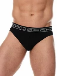 Bezszwowe slipy męskie Brubeck Comfort Cotton BE00290 czarny - Majtki męskie - miniaturka - grafika 1
