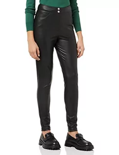 Legginsy - ONLY Women's ONLJESSIE Faux Leather Zip Pant CC OTW legginsy, czarne, XL - grafika 1