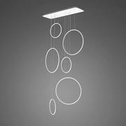 Lampy sufitowe - Altavola Design Ledowe Okręgi lampa wisząca 130W biała LA076/P_90_in_3k_white_dimm - miniaturka - grafika 1