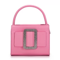 Torebki damskie - Damska minitorebka z błyszczącą klamrą - miniaturka - grafika 1