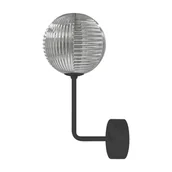 Lampy ścienne - Kinkiet z kloszem do korytarza, czarny-grafit K-5718 z serii GRETA - miniaturka - grafika 1