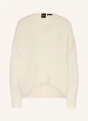 Swetry damskie - Boss Sweter Z Dodatkiem Alpaki weiss - BOSS - miniaturka - grafika 1