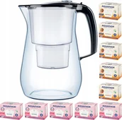 Dzbanki filtrujące - Dzbanek filtrujący Aquaphor Onyx 4,2 l + 10 wkładów 5Mg +5H, czarny - miniaturka - grafika 1