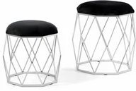 Taborety i hokery - Siedzisko Venus S/2 czarne/sr h=37/45,5cm - miniaturka - grafika 1