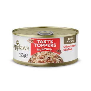 Applaws Taste Toppers w sosie, 6 x 156 g - Kurczak z wołowiną - Mokra karma dla psów - miniaturka - grafika 1