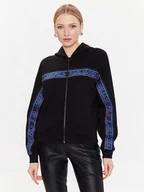 Bluzy damskie - KARL LAGERFELD Bluza Double 226W1806 Czarny Regular Fit - miniaturka - grafika 1