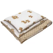 Koce i narzuty dla dzieci - Komplet Kocyk 75x100 cm + podusia Minky DLA DZIECI NIEMOWLĄT Kerstin - miniaturka - grafika 1