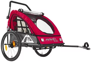 Red cycling products Red Cycling Products PRO Kids BikeTrailer Przyczepka dziecięca, red/grey 2020 Przyczepki dla dzieci Trailer - Przyczepki rowerowe - miniaturka - grafika 1