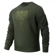 Bluzy sportowe męskie - Extreme Hobby Bluza Bez Kaptura Crewneck Patriot Khaki - miniaturka - grafika 1