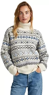 Swetry damskie - Pepe Jeans Damski sweter z golfem Elsa, Wielobarwny (Multi), L - grafika 1