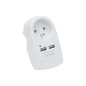 Przedłużacze i rozgałęźniki - Rozgałęźnik 1GN z uziemieniem + 2 GN Ładowarka USB ELEKTRO - miniaturka - grafika 1