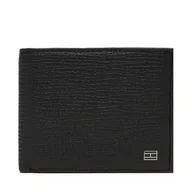 Portfele - Duży Portfel Męski Tommy Hilfiger Th Flag Mini Cc Wallet AM0AM13708 Czarny - miniaturka - grafika 1