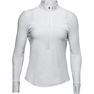 Koszulki i topy damskie - Under Armour damski top z nadrukiem Ua Qualifier Half Zip Halo Gray/Halo Gray/Reflective (014) S 1326512-014-Small - grafika 1