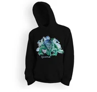 Bluzy dla dziewczynek - Bluza dziecięca z kapturem jaszczurka IGUANA-116 - miniaturka - grafika 1