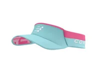 Czapki i chusty sportowe damskie - COMPRESSPORT Daszek biegowy ULTRALIGHT VISOR V2 iced aqua/hot pink - miniaturka - grafika 1