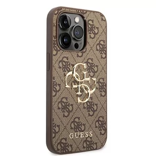 Guess GUHCP15X4GMGBR iPhone 15 Pro Max 6.7" brązowy/brown hardcase 4G Big Metal Logo - Etui i futerały do telefonów - miniaturka - grafika 4