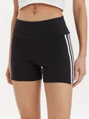 Spodenki damskie - adidas Szorty sportowe 3-Stripes IP2980 Czarny Slim Fit - miniaturka - grafika 1