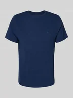Koszulki męskie - T-shirt z prążkowanym, okrągłym dekoltem model ‘Dinton’ - miniaturka - grafika 1