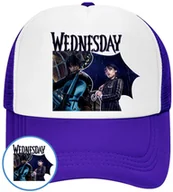 Czapki i chusty sportowe męskie - CZAPKA Z DASZKIEM WEDNESDAY DLA DZIECI LATO NIEBIESKA BEJSBOLÓWKA - miniaturka - grafika 1