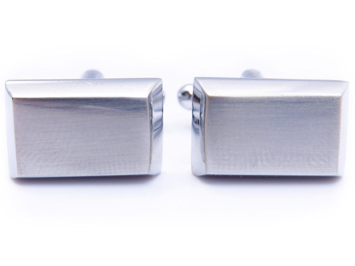 Srebrne spinki do mankietów - sztabki N64