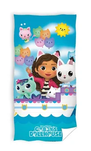 RĘCZNIK Kąpielowy Plażowy Koci Domek Gabi Dziecięcy BASEN WAKACJE Gabby ́s Dollhouse - Okrycia kąpielowe dla dzieci - miniaturka - grafika 1