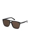 Okulary przeciwsłoneczne - Tom Ford okulary przeciwsłoneczne męskie kolor brązowy - miniaturka - grafika 1