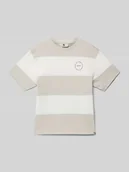 Koszulki dla chłopców - T-shirt z nadrukiem z logo - miniaturka - grafika 1