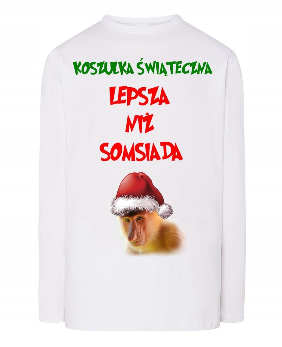 Longsleeve męski Świąteczna Koszulka Lepsza Od Somsiada r.L