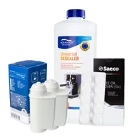 Akcesoria i części do ekspresów do kawy - Zestaw Gaggia - Filtr Saeco Intenza+ CA6702 2szt, Uniwersalny Odkamieniacz Aqualogis 1L, Saeco CA6704/60 Tabletki Czyszczące - miniaturka - grafika 1