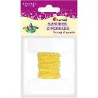 Dekoracje domu - Sznurek koralików 2mm/2,5m.żółte - miniaturka - grafika 1