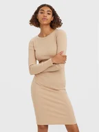 Sukienki - Vero Moda Sukienka codzienna Lavender 10270478 Beżowy Regular Fit - miniaturka - grafika 1