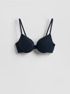 Biustonosze - Reserved - Siateczkowy biustonosz push up - granatowy - miniaturka - grafika 1